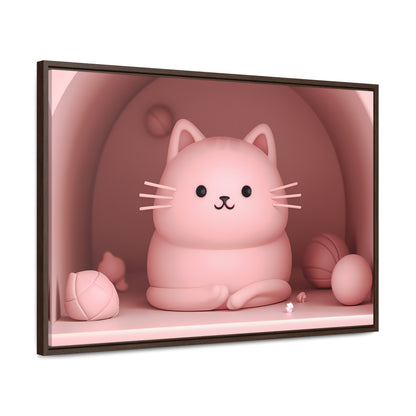 Purrfectly Pink Serenity - Gallery Canvas Wraps, Horizontal Frame