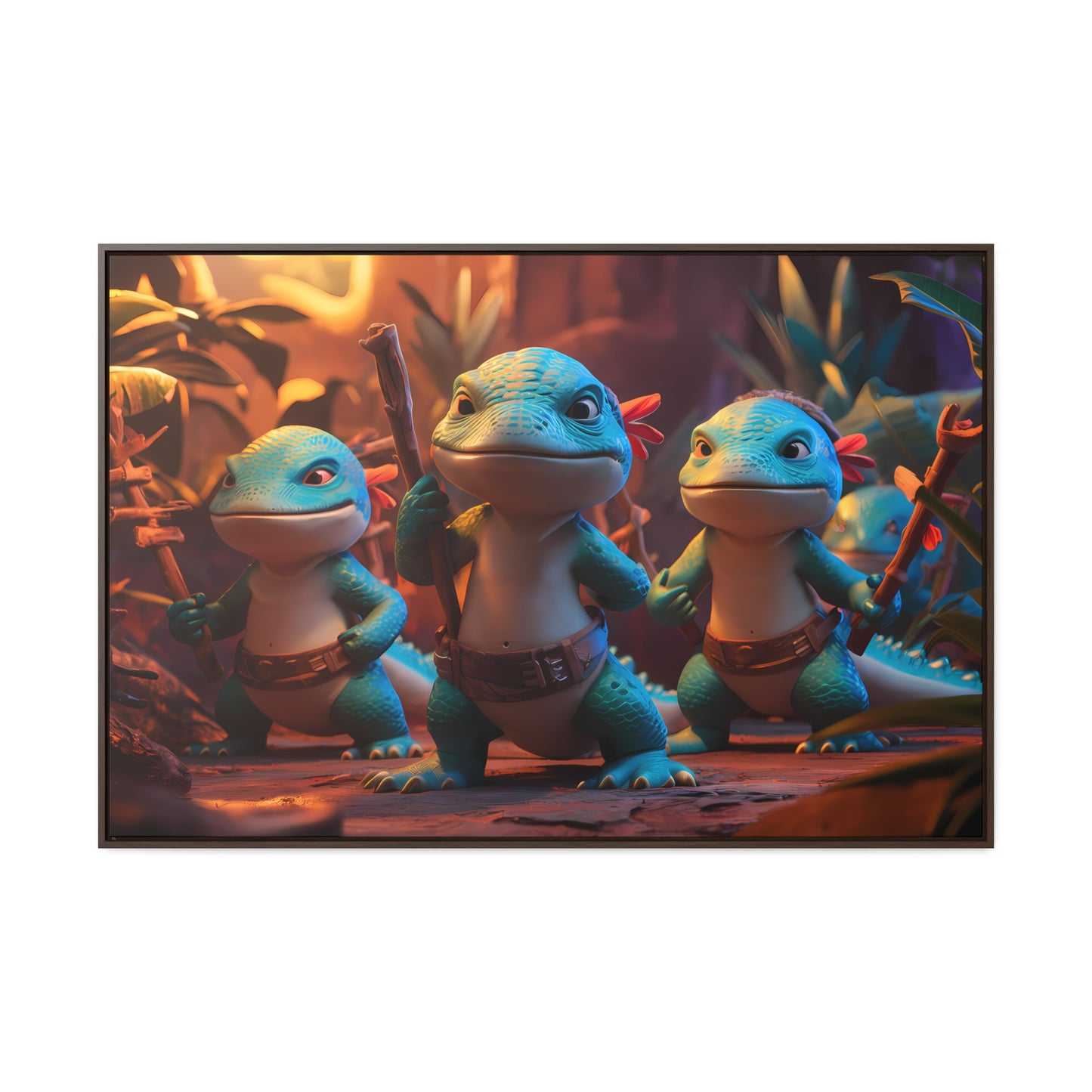 Guardians of the Jungle Tribe - Gallery Canvas Wraps, Horizontal Frame