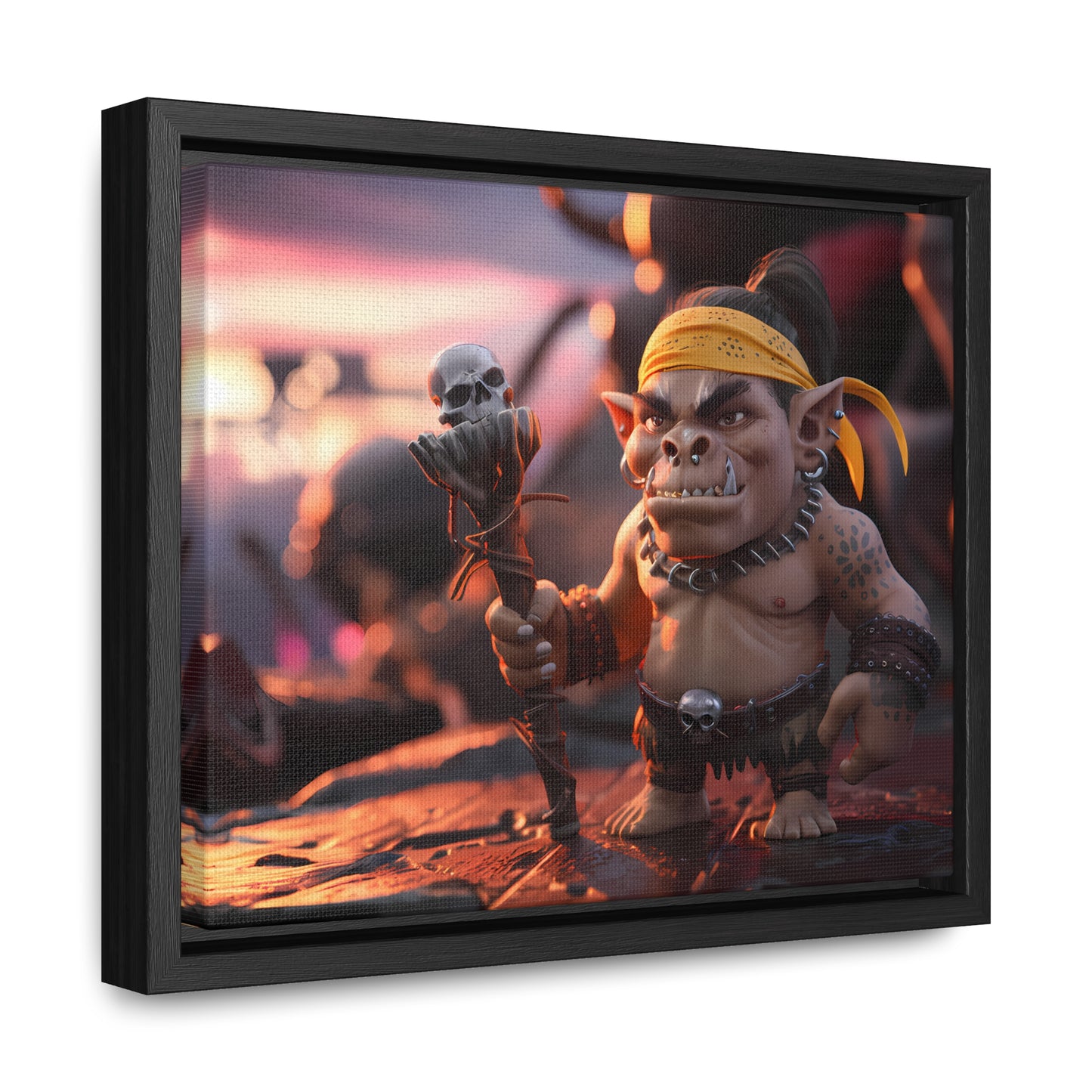 Goblin Warlord at Sunset - Gallery Canvas Wraps, Horizontal Frame