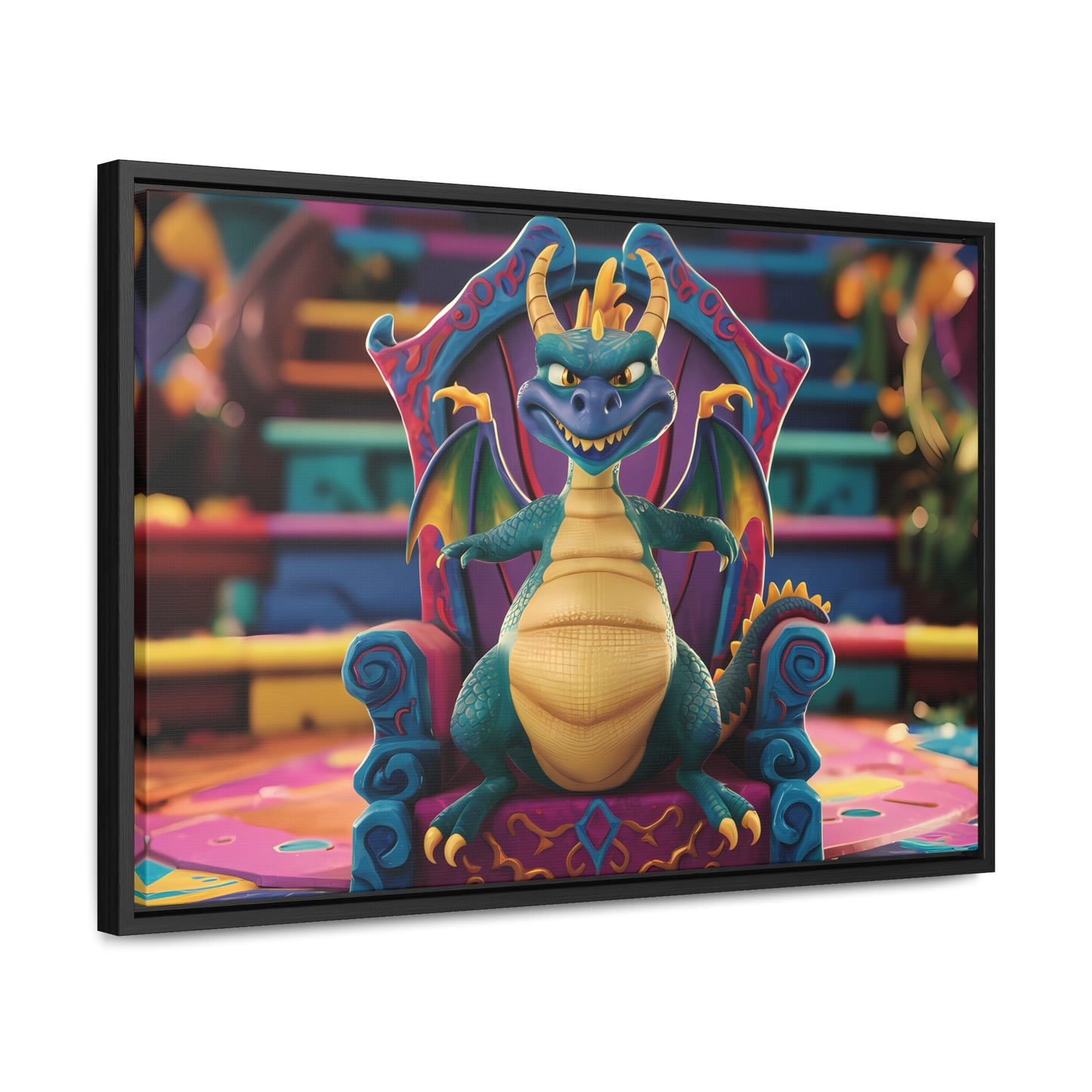 Dragon King on His Throne - Gallery Canvas Wraps, Horizontal Frame