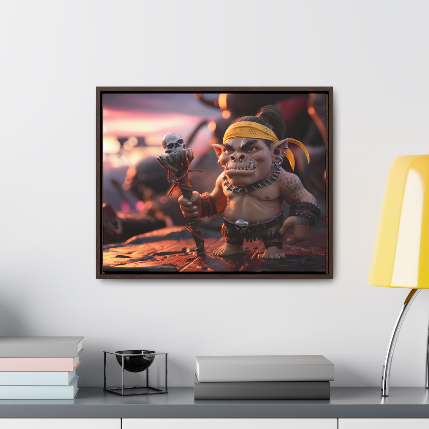 Goblin Warlord at Sunset - Gallery Canvas Wraps, Horizontal Frame