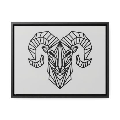 Geometric Ram's Head - Gallery Canvas Wraps, Horizontal Frame