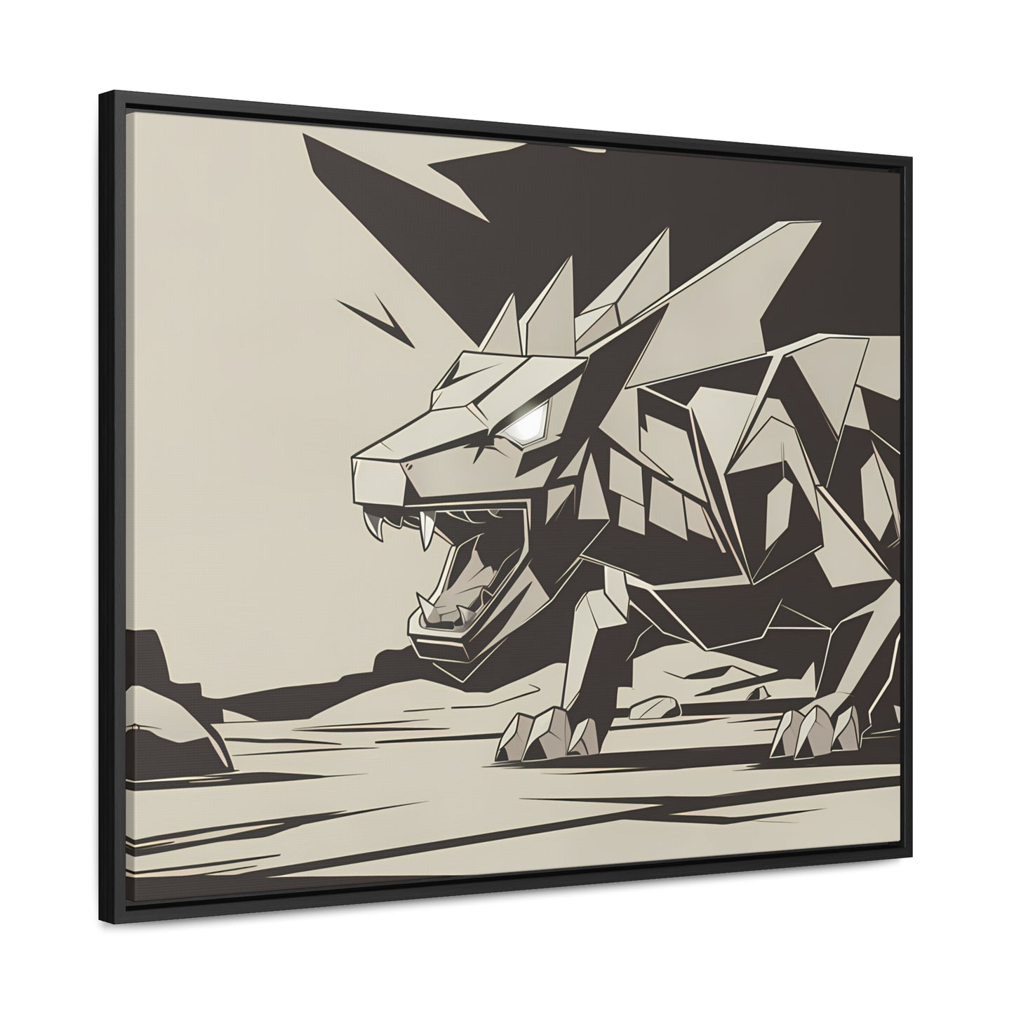 Raging Stone Guardian - Gallery Canvas Wraps, Horizontal Frame