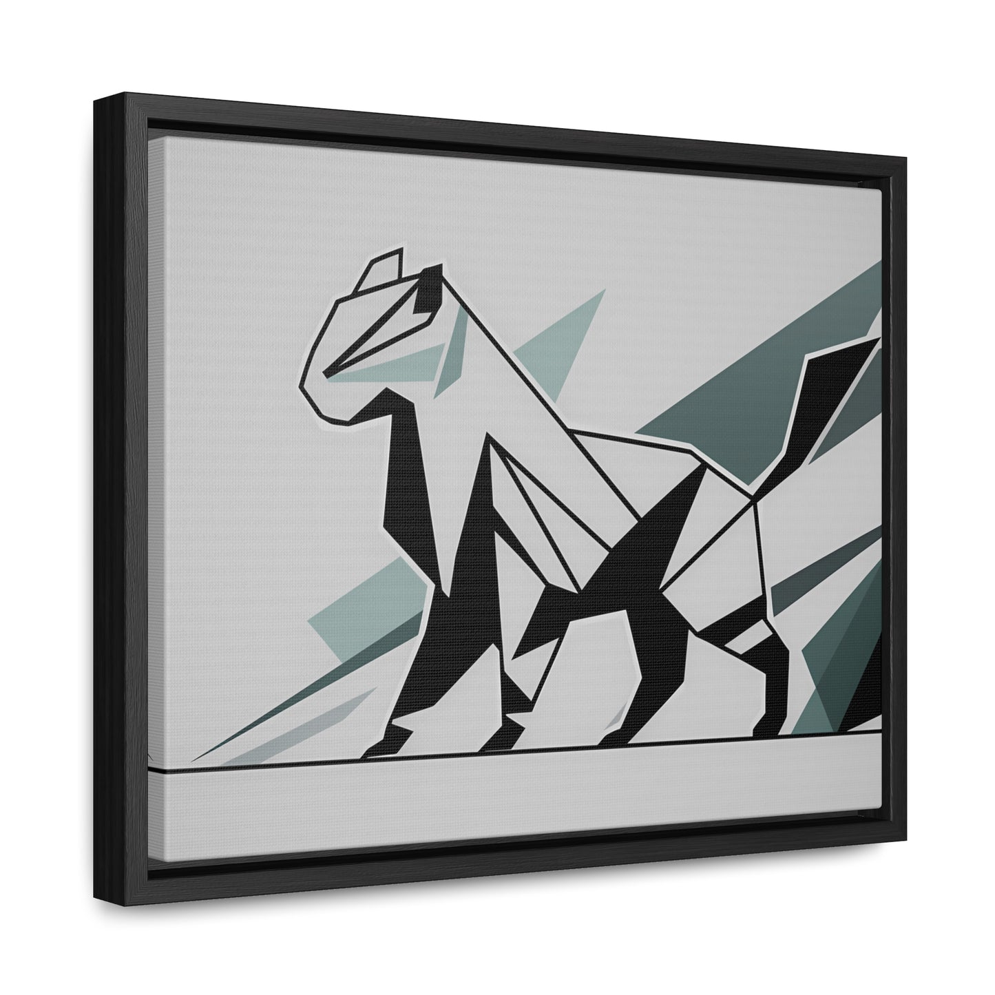 Fractured Feline Form - Gallery Canvas Wraps, Horizontal Frame