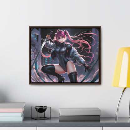 Blade of the Neon Night - Gallery Canvas Wraps, Horizontal Frame