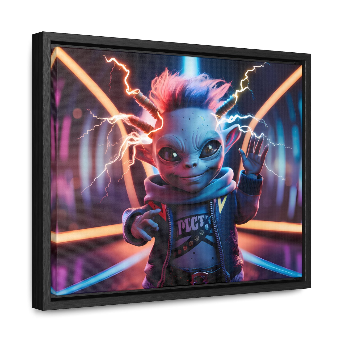 "Neon Spark" - Gallery Canvas Wraps, Horizontal Frame