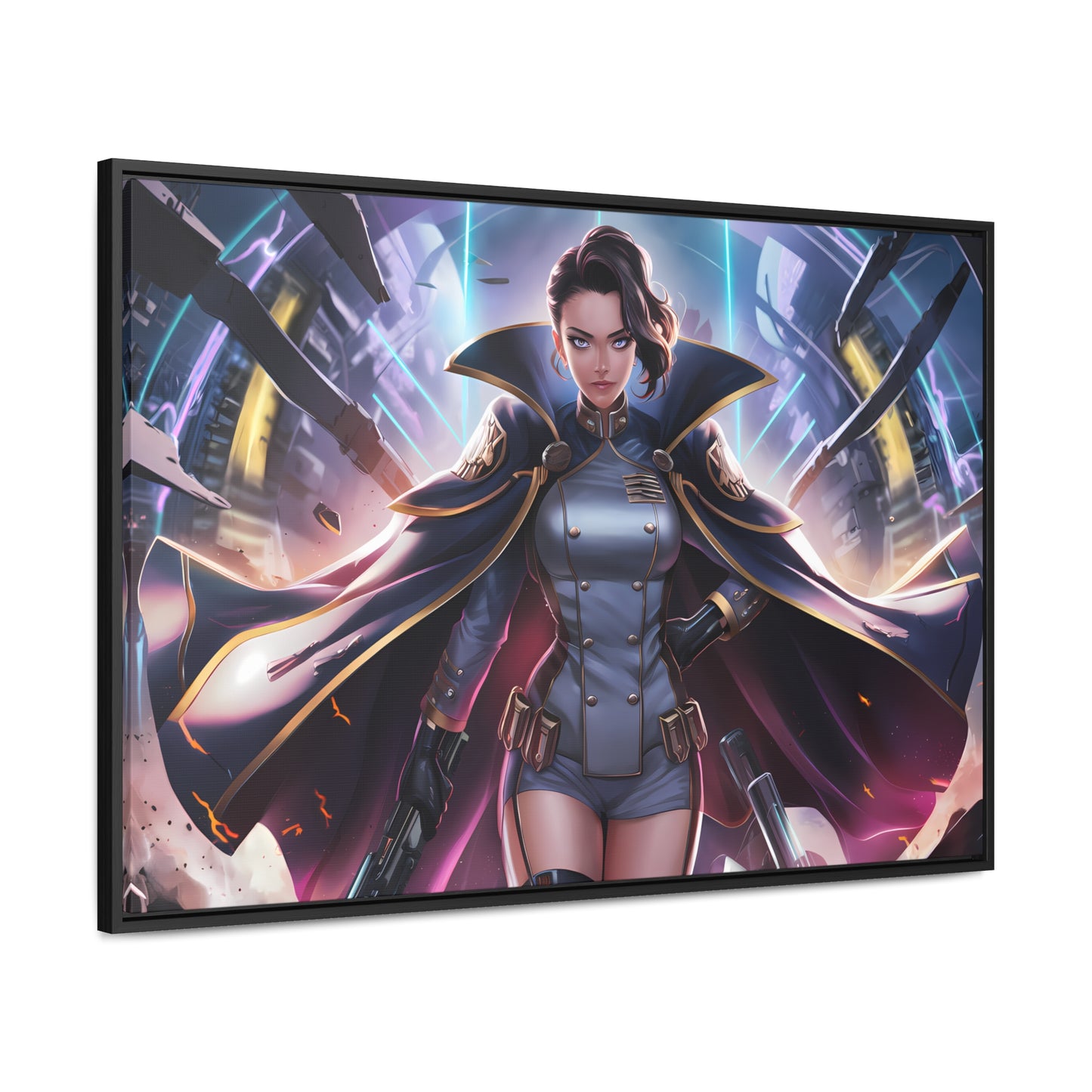 Commander of the Neon Storm - Gallery Canvas Wraps, Horizontal Frame