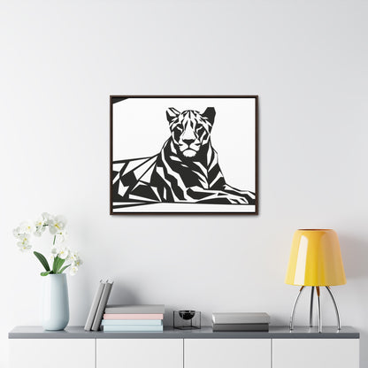 Majestic Geometric Tiger - Gallery Canvas Wraps, Horizontal Frame