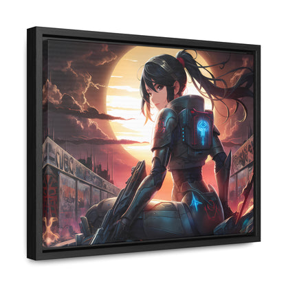 "Sunset Sentinel" - Gallery Canvas Wraps, Horizontal Frame