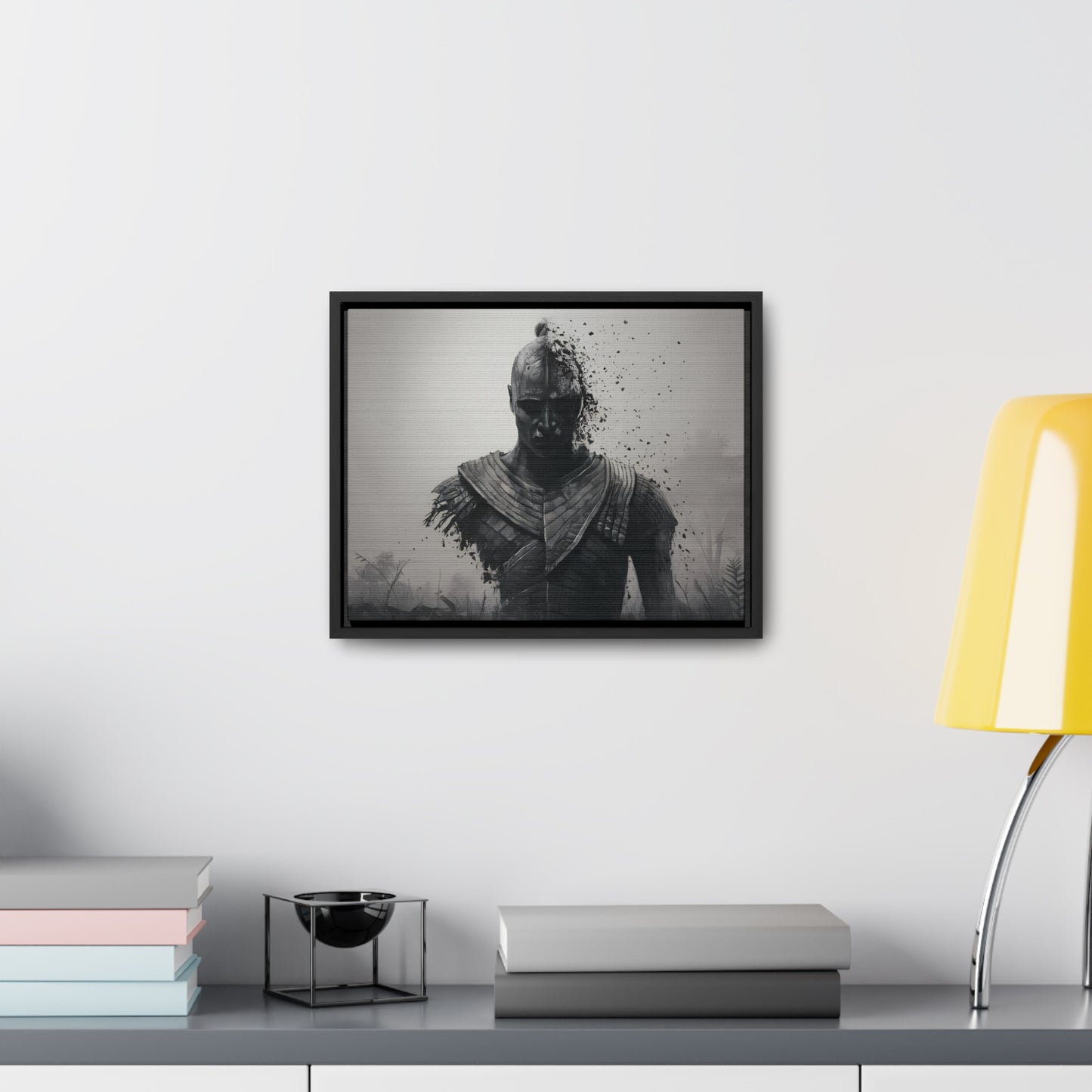 "Fragmented Warrior" - Gallery Canvas Wraps, Horizontal Frame