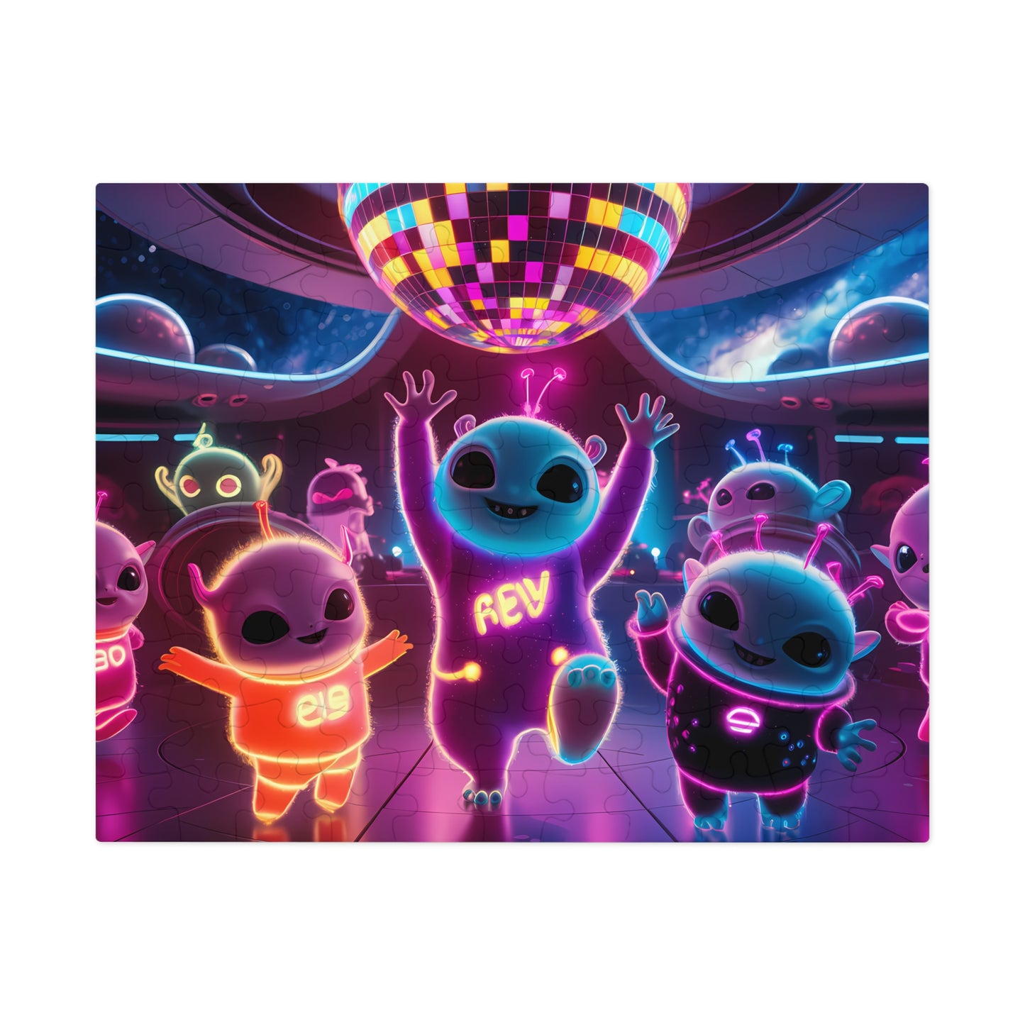 Galactic Neon Dance Party - Jigsaw Puzzle (30, 110, 252, 500,1000-Piece)