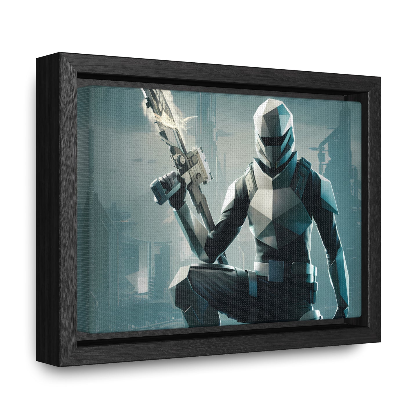 Guardian of the Futuristic Citadel - Gallery Canvas Wraps, Horizontal Frame