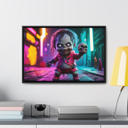 Nightmare in Neon City - Gallery Canvas Wraps, Horizontal Frame