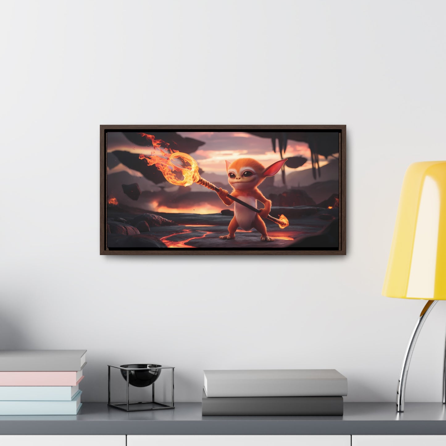 "Guardian of the Flame" - Gallery Canvas Wraps, Horizontal Frame