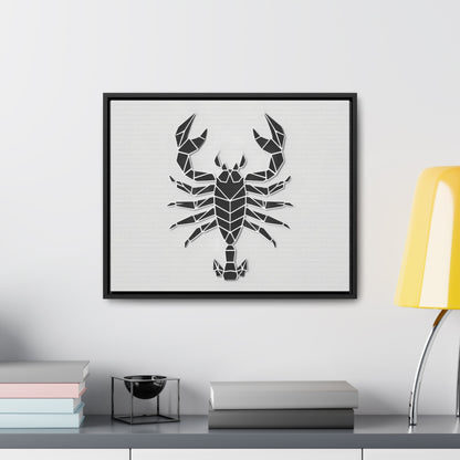 Geometric Scorpion Icon - Gallery Canvas Wraps, Horizontal Frame