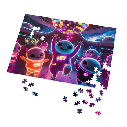 Galactic Neon Dance Party - Jigsaw Puzzle (30, 110, 252, 500,1000-Piece)