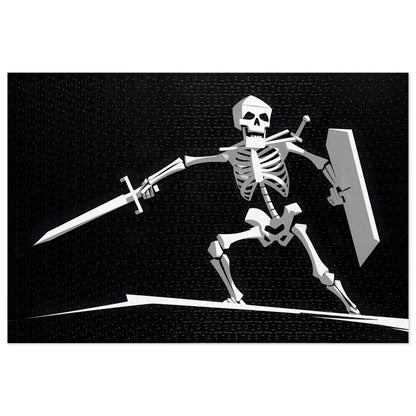 Skeleton Warrior in Battle Stance - Jigsaw Puzzle (30, 110, 252, 500,1000-Piece)