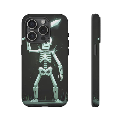 Geometric Skeleton Swordsman - Smartphone Tough Cases