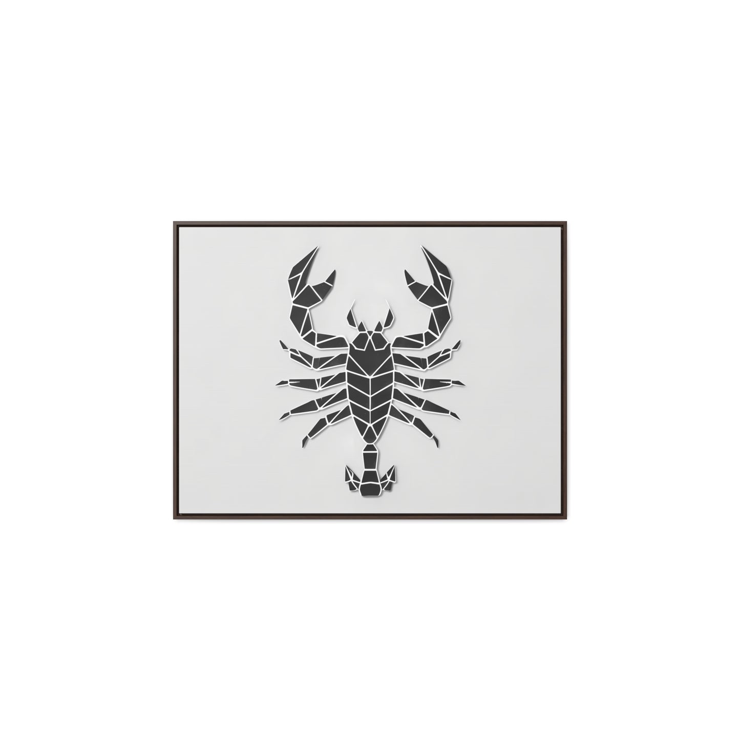 Geometric Scorpion Icon - Gallery Canvas Wraps, Horizontal Frame