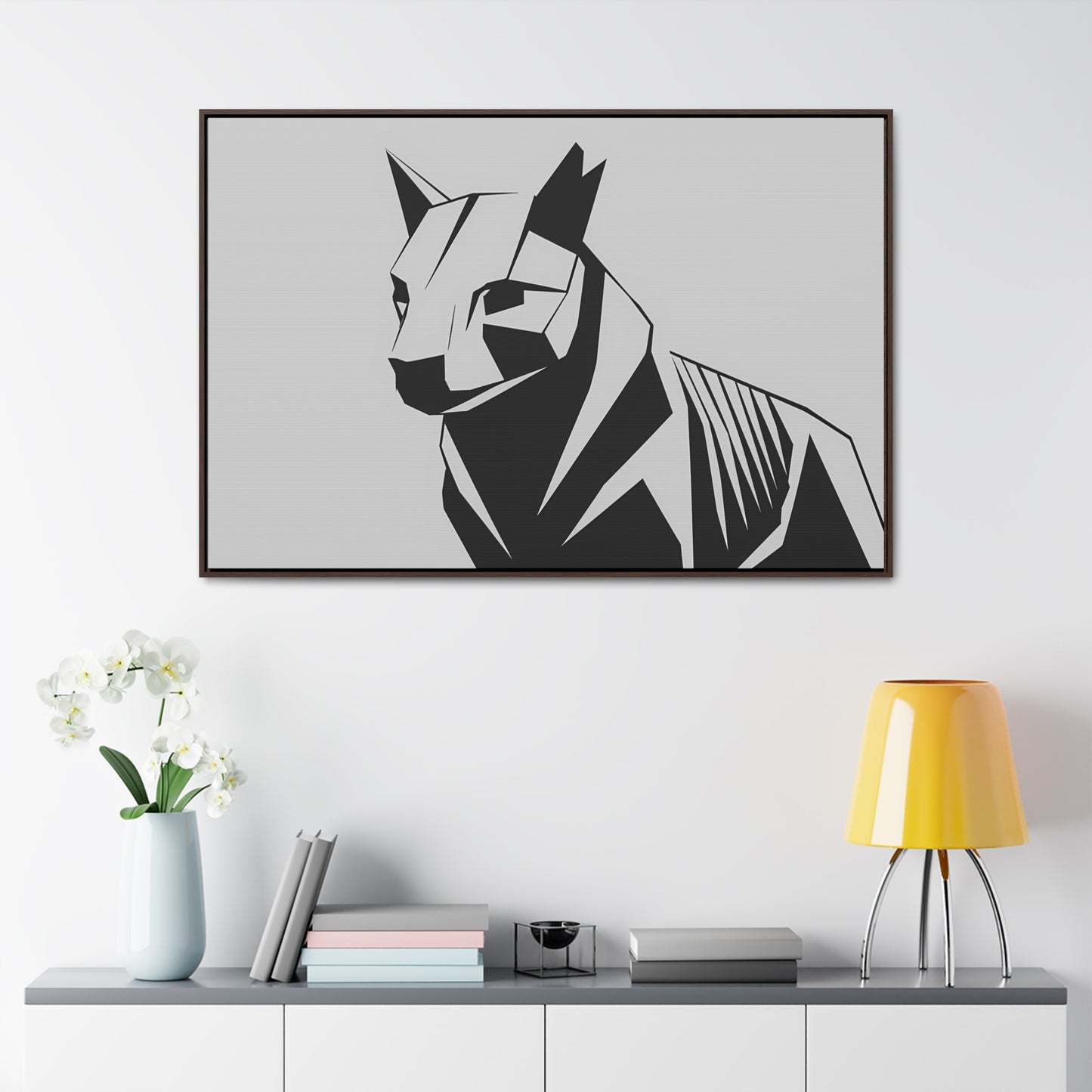 Geometric Guardian - Gallery Canvas Wraps, Horizontal Frame