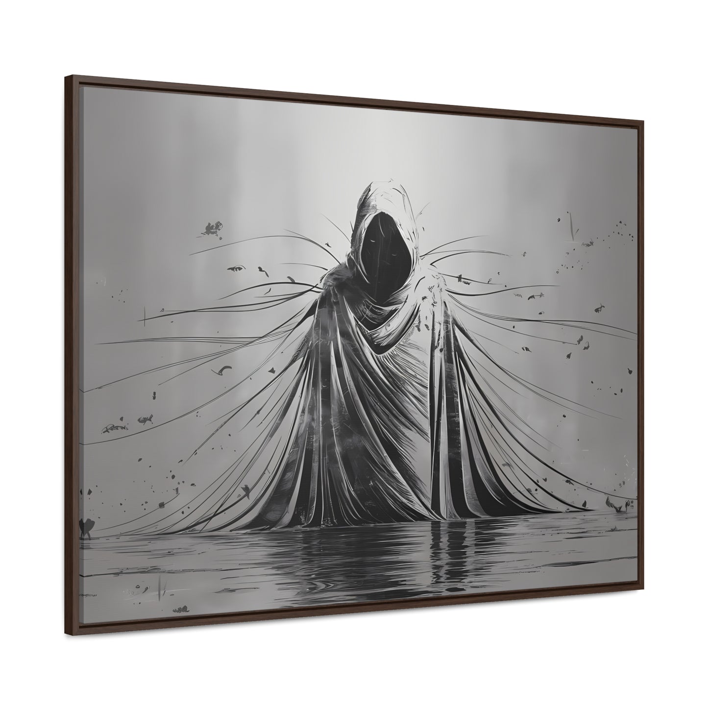 Ethereal Sentinel of the Abyss - Gallery Canvas Wraps, Horizontal Frame