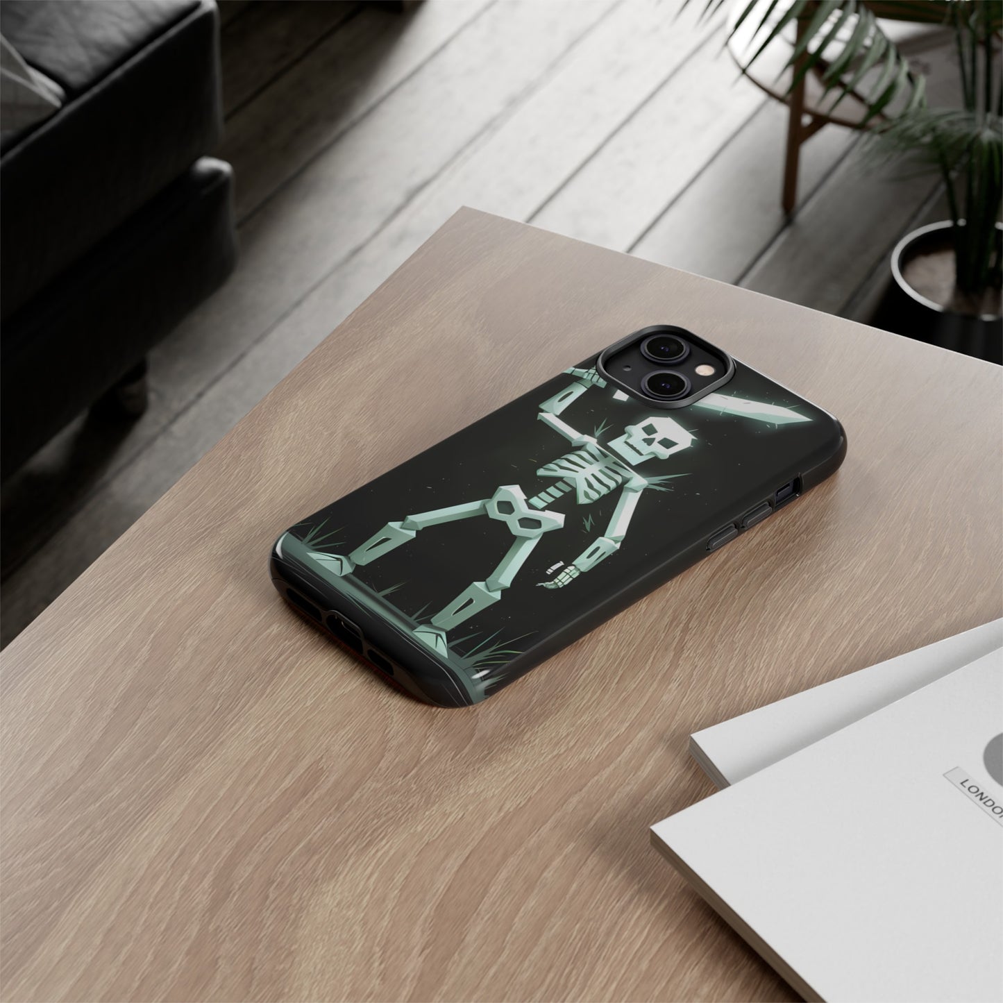 Geometric Skeleton Swordsman - Smartphone Tough Cases