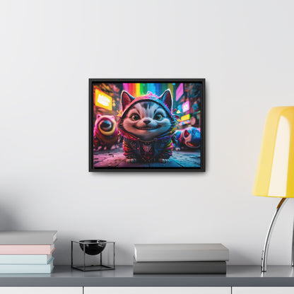 Cyberpunk Alley Cat Adventures - Gallery Canvas Wraps, Horizontal Frame