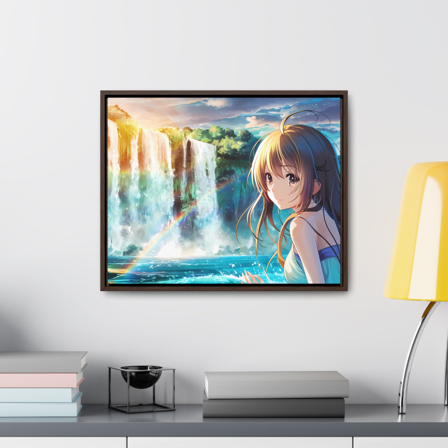 Whispers of the Waterfall - Gallery Canvas Wraps, Horizontal Frame