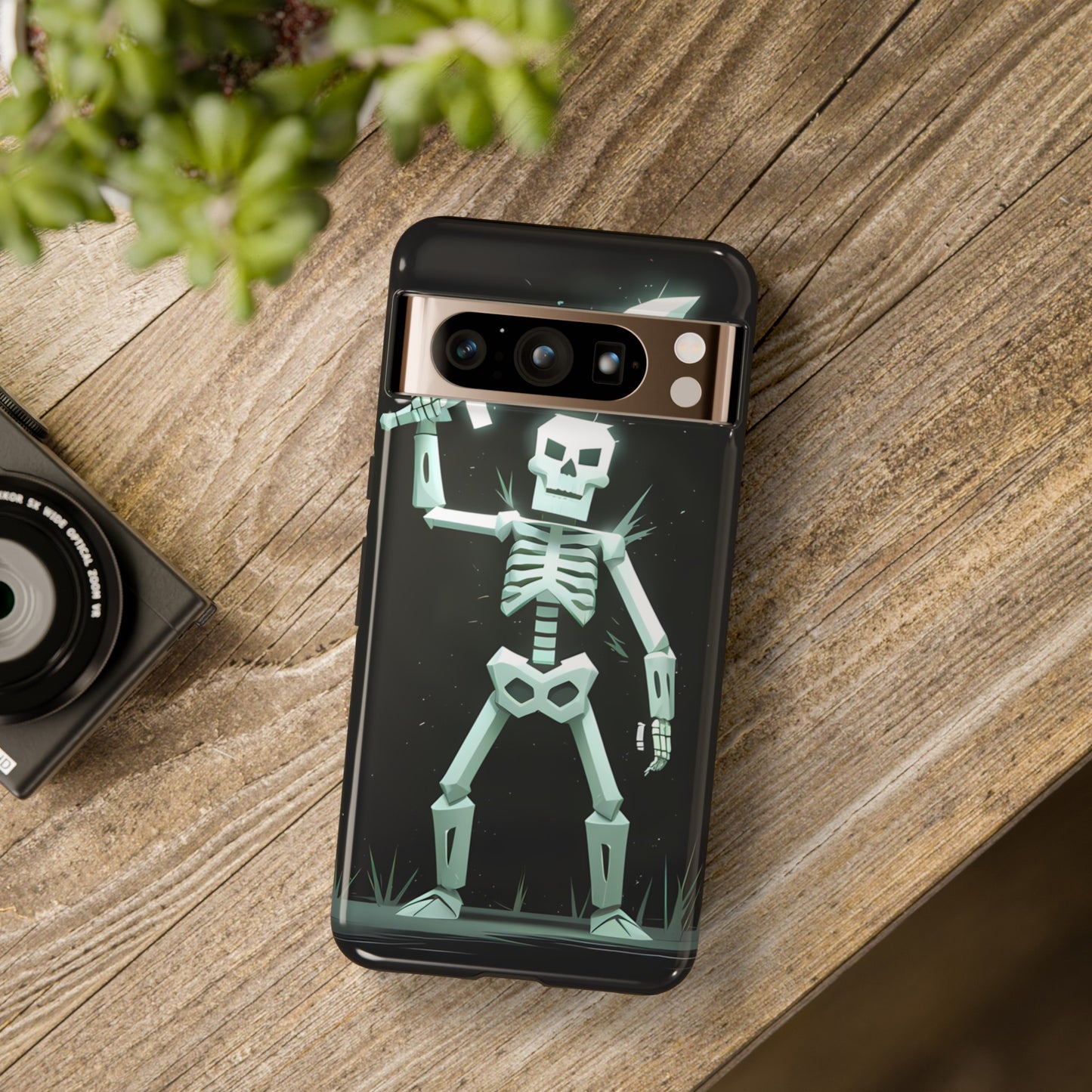 Geometric Skeleton Swordsman - Smartphone Tough Cases