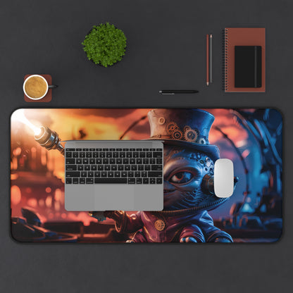 Cute Steampunk Alien - Desk Mat