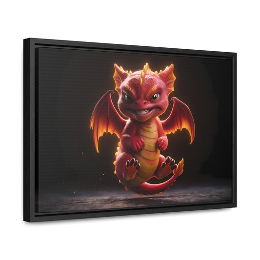 "Fiery Little Guardian" - Gallery Canvas Wraps, Horizontal Frame