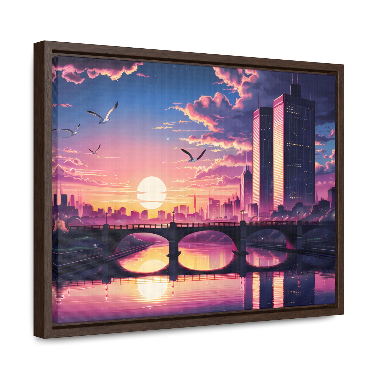 Twilight Reflections - Gallery Canvas Wraps, Horizontal Frame