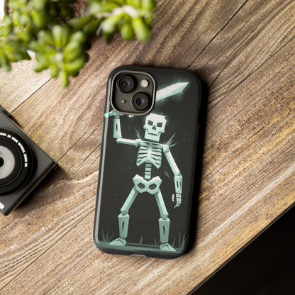 Geometric Skeleton Swordsman - Smartphone Tough Cases