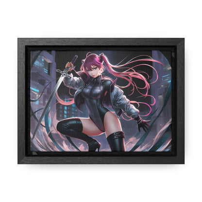 Blade of the Neon Night - Gallery Canvas Wraps, Horizontal Frame