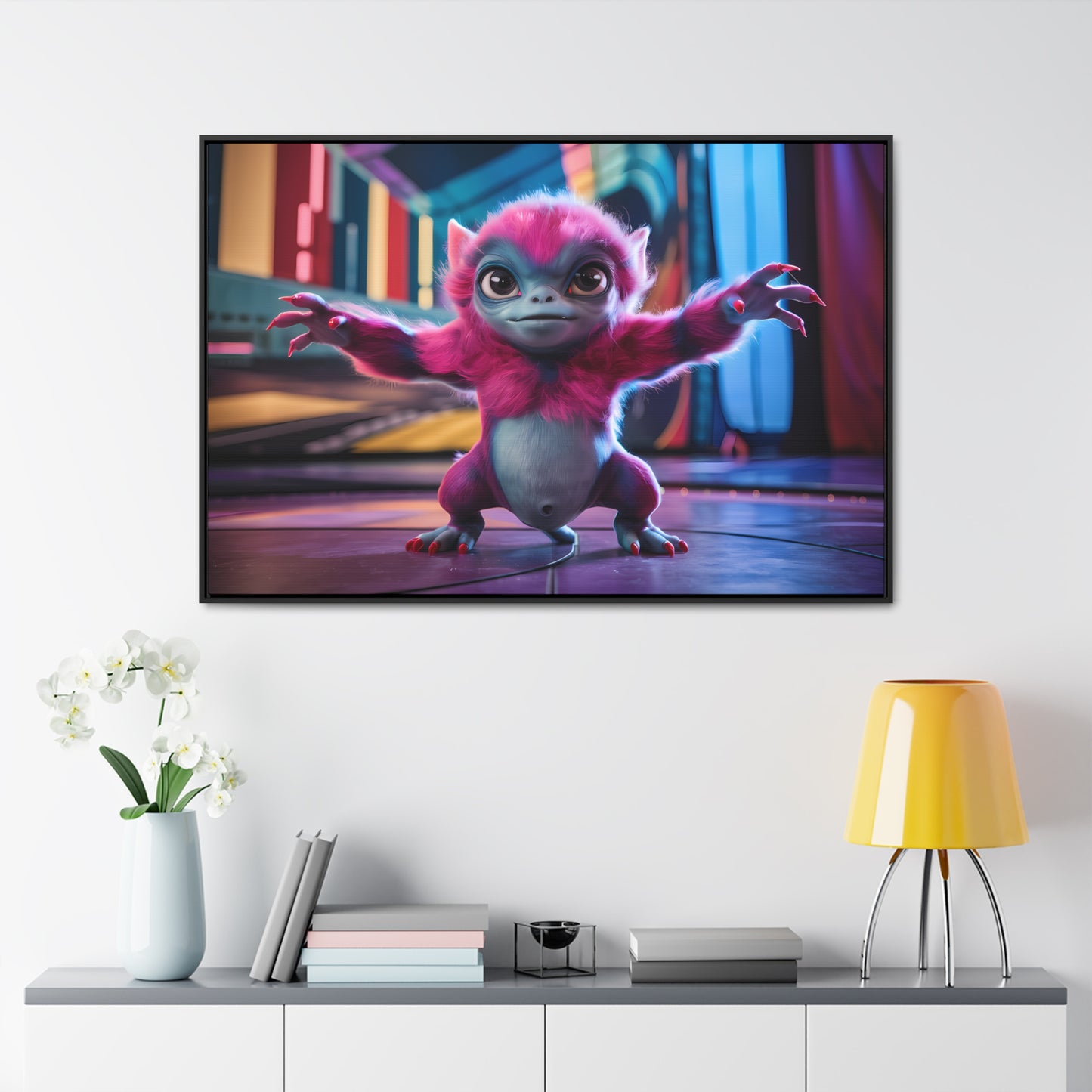 Cosmic Critter on the Dance Floor - Gallery Canvas Wraps, Horizontal Frame