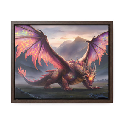 "The Arcane Guardian of the Crimson Peaks" - Gallery Canvas Wraps, Horizontal Frame