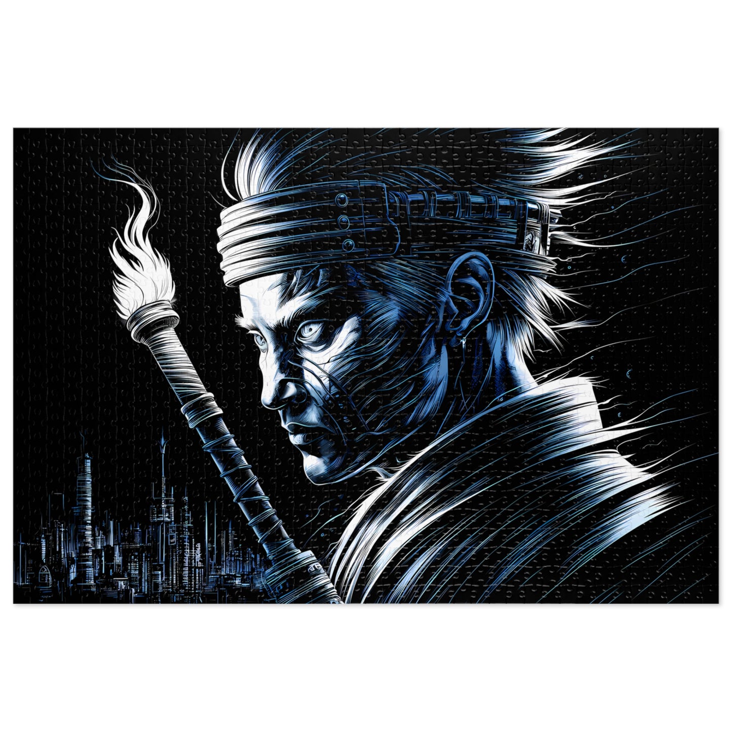 Blade of the Neon City - Jigsaw Puzzle (30, 110, 252, 500,1000-Piece)