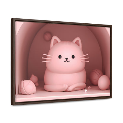 Purrfectly Pink Serenity - Gallery Canvas Wraps, Horizontal Frame