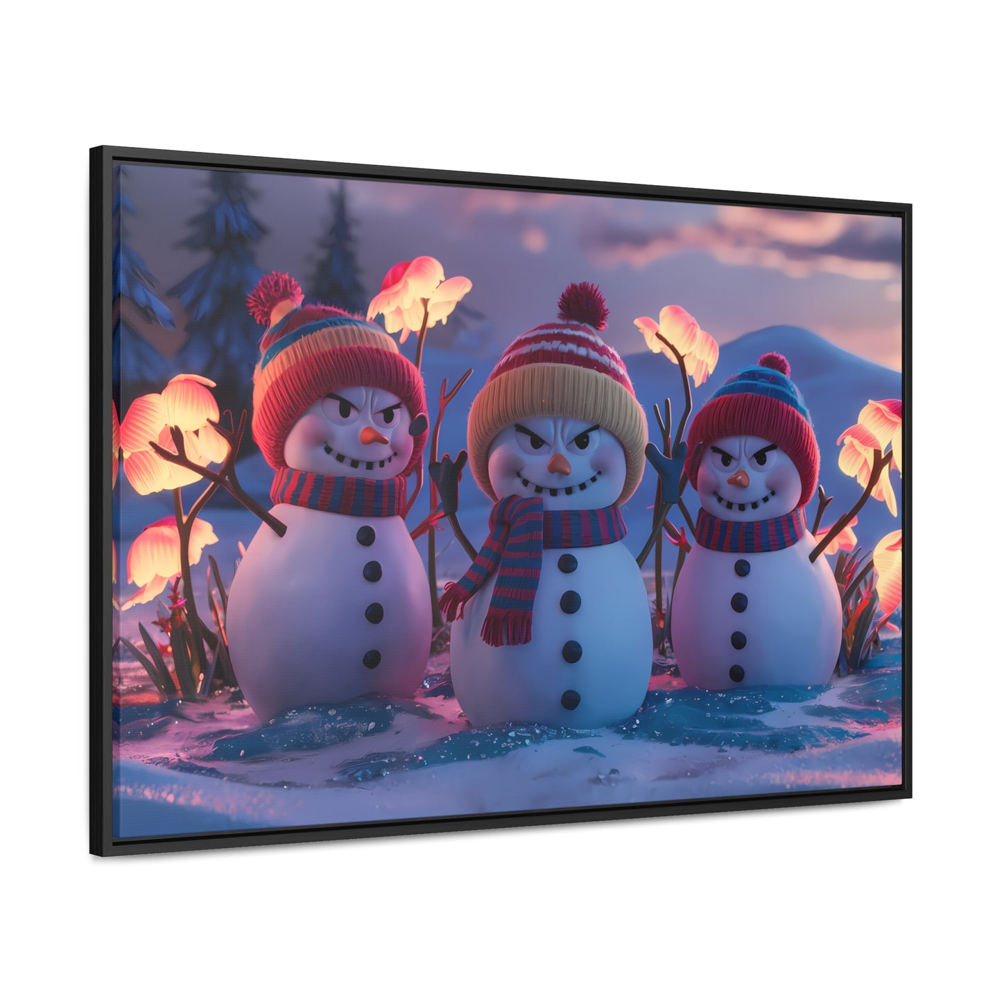 Frosty Troublemakers - Gallery Canvas Wraps, Horizontal Frame