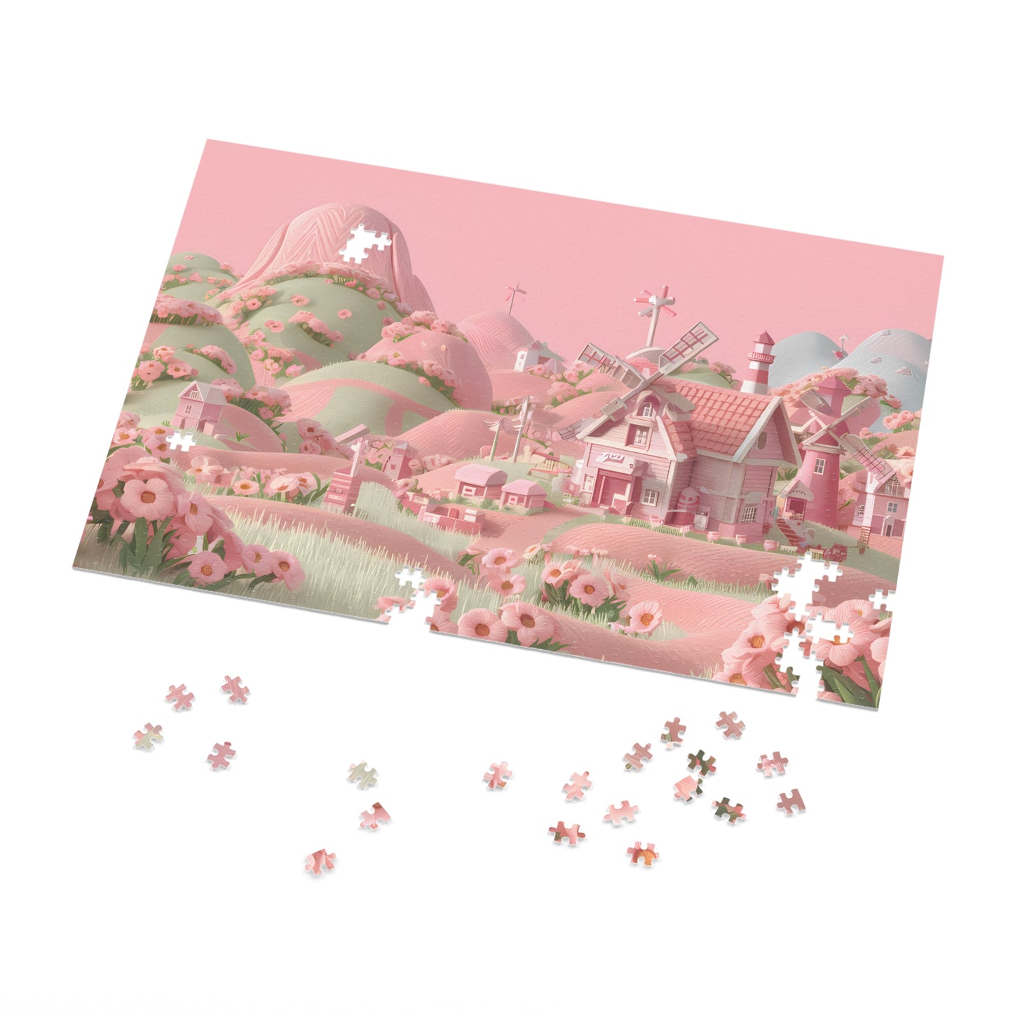 Whimsical Pastel Meadows - Jigsaw Puzzle (30, 110, 252, 500,1000-Piece)