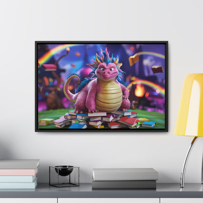 "Guardian of the Magical Library" - Gallery Canvas Wraps, Horizontal Frame