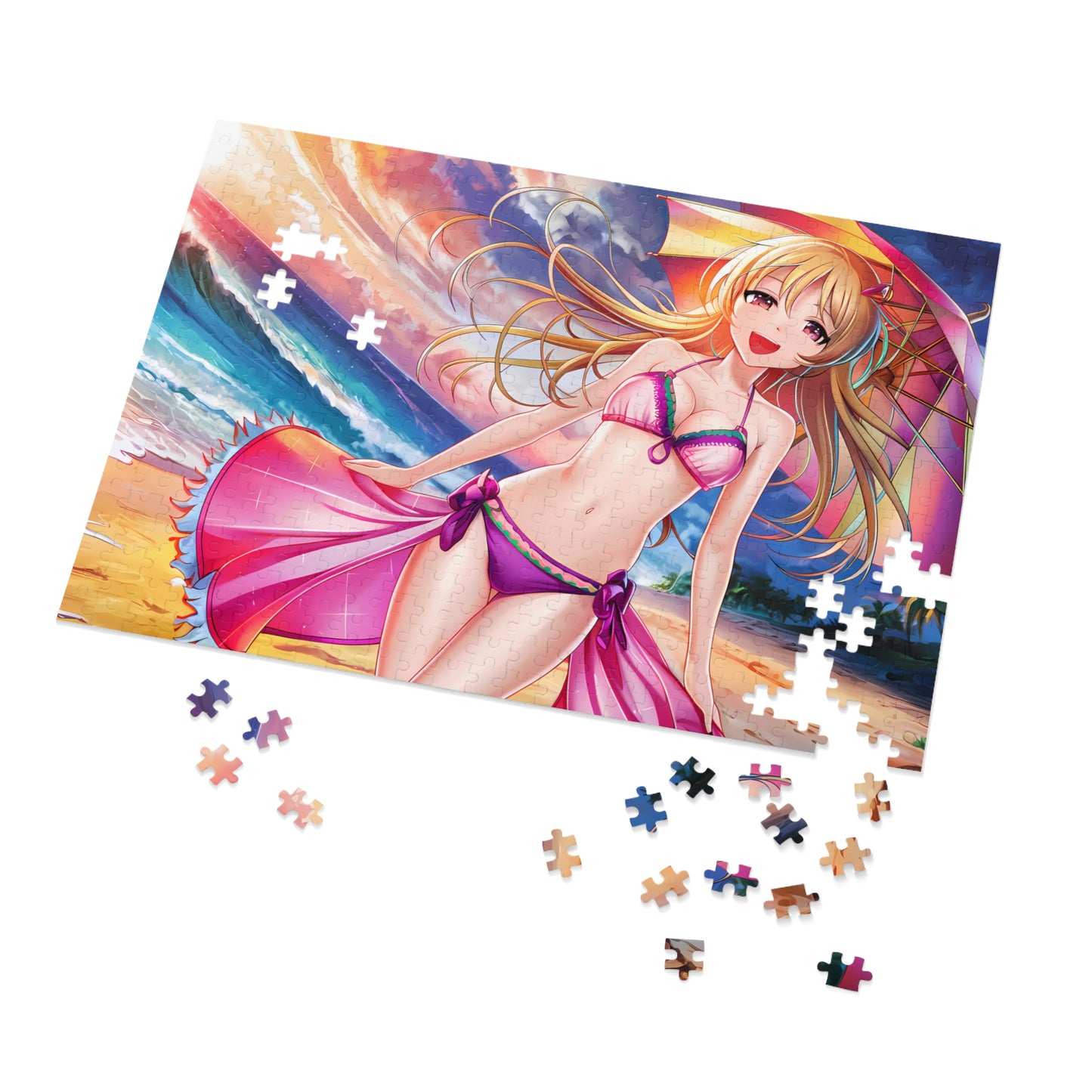 Sunset Bliss at the Beach - Jigsaw Puzzle (30, 110, 252, 500,1000-Piece)