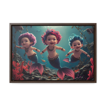 Aquatic Mischief - Gallery Canvas Wraps, Horizontal Frame