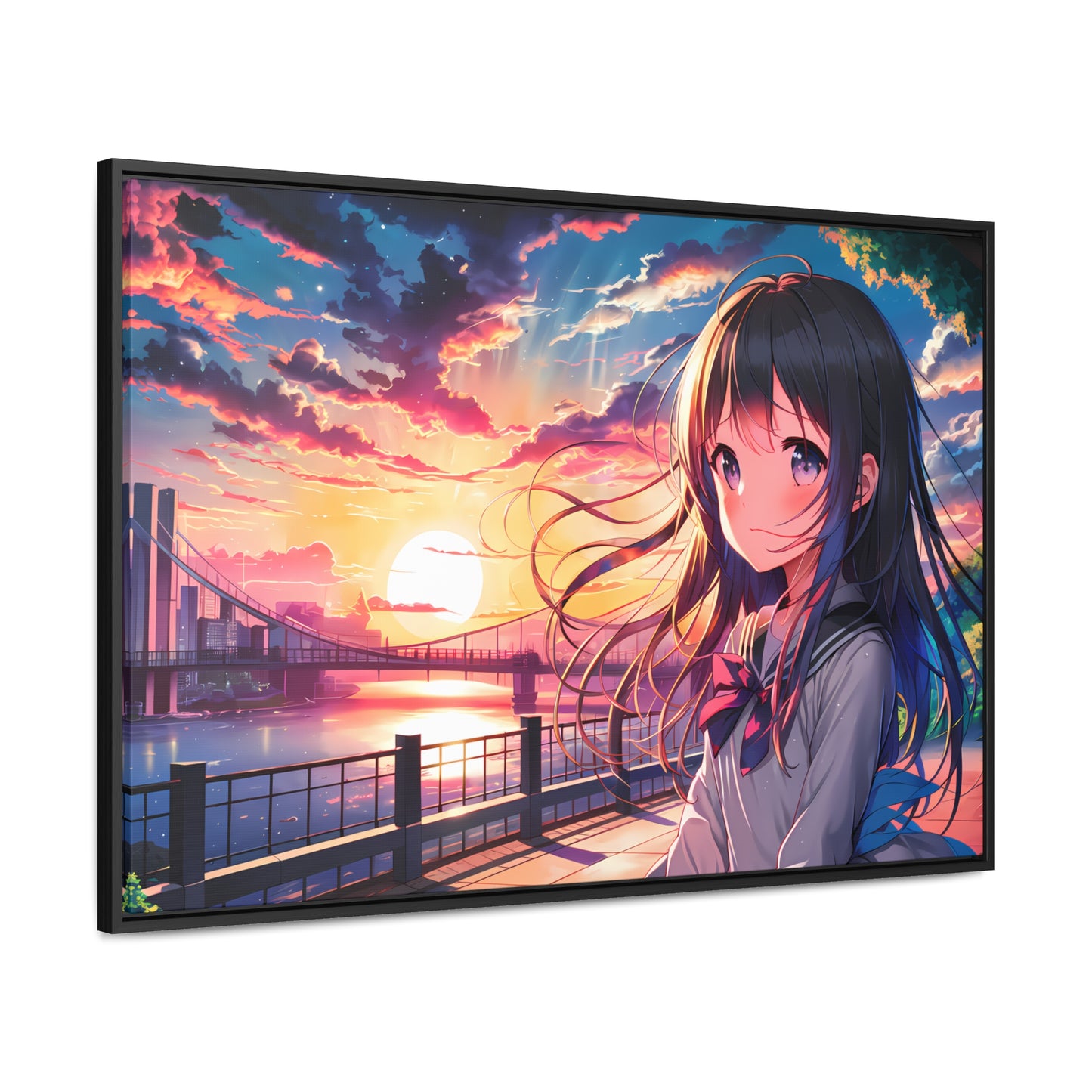 Sunset Reflections: A Silent Promise - Gallery Canvas Wraps, Horizontal Frame