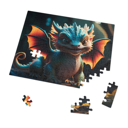 Baby Dragon in Enchanted Forest - Jigsaw Puzzle (30, 110, 252, 500,1000-Piece)