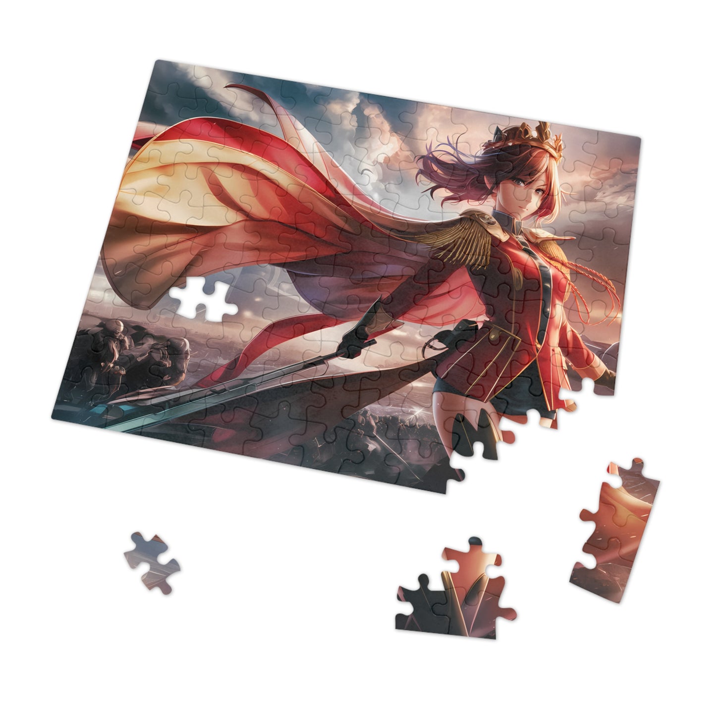 "Queen of the Crimson Dawn" - Jigsaw Puzzle (30, 110, 252, 500,1000-Piece)