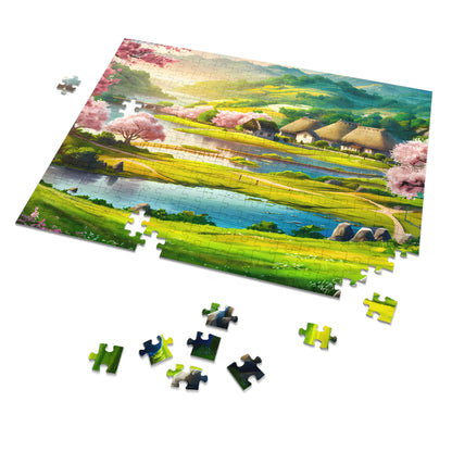 Tranquil Spring Village - Jigsaw Puzzle (30, 110, 252, 500,1000-Piece)