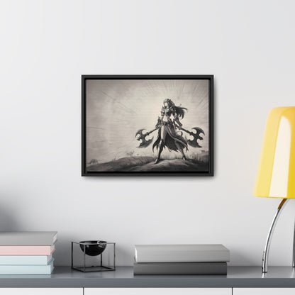 Warrior of the Twilight Plains - Gallery Canvas Wraps, Horizontal Frame