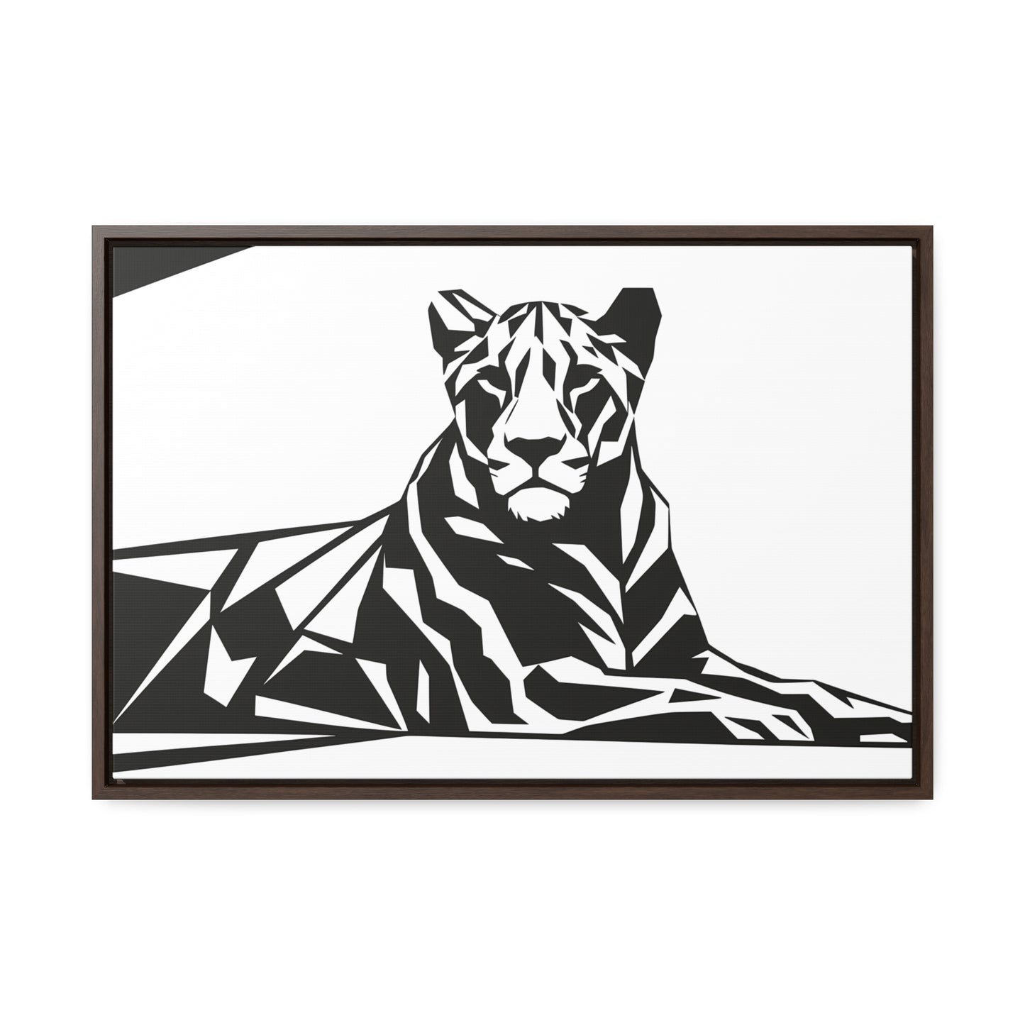 Majestic Geometric Tiger - Gallery Canvas Wraps, Horizontal Frame