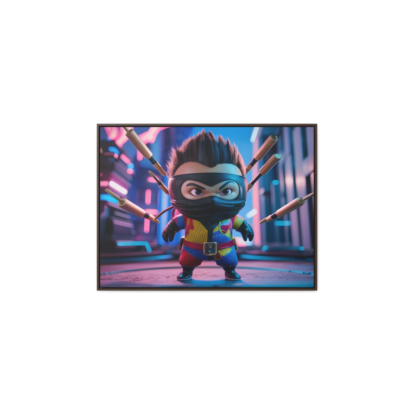 Ninja Toy Showdown - Gallery Canvas Wraps, Horizontal Frame